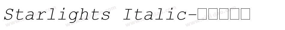 Starlights Italic字体转换